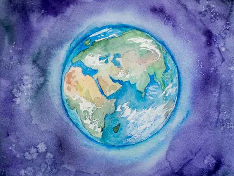 rysunek planety ziemi